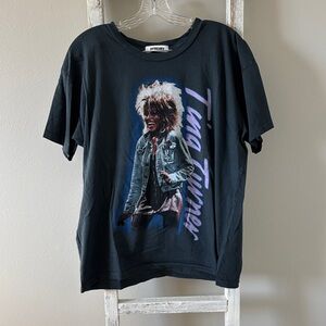 Daydreamer Charcoal Tina Turner Graphic Oversized Tee
